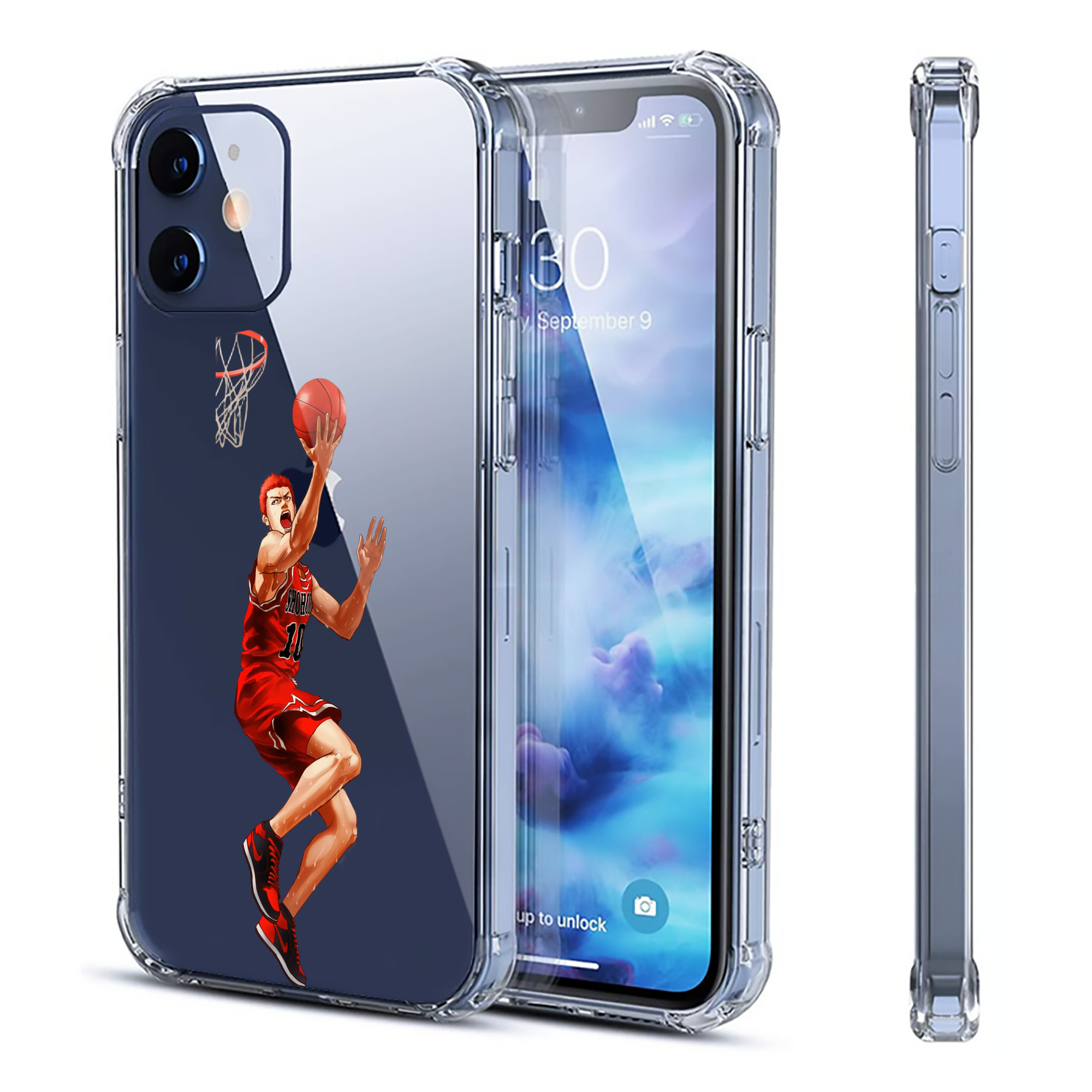 （画像用） SLAM DUNK／スラムダンク 【iPhone 12シリーズ対応】透明スマホケース（クリアソフトケース）